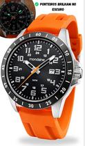 Relógio Mondaine Masculino Analógico De Pulso Pulseira De Silicone Laranja Brilha No Escuro Calendário A Prova D água 50 Metros Original Relógio Mondaine Masculino Analógico De Pulso Pulseira De Silicone Laranja Brilha No Escuro Calendário A Prova D água 50 Metros Original