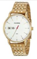 Relógio mondaine masculino dourado calendário 32224gpmvde1