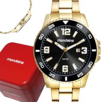 Relógio Mondaine Masculino Dourado Luxo Original Analógico