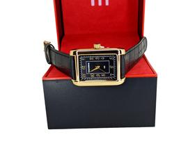 Relógio Mondaine Masculino Dourado Quadrado Pulseira De Couro 99547GPMVDH1