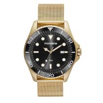 Relógio Mondaine Masculino Malha de Aço Dourado 32507GPMVDE2