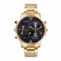 Relógio MONDAINE masculino multi-função dourado 32628GPMVDE1 Relógio MONDAINE masculino multi-função dourado 32628GPMVDE1