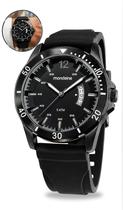 Relógio Mondaine Masculino Original Analógico Preto Brilha No Escuro Com Calendário Prova Dágua 50 Metros Relógio Mondaine Masculino Original Analógico Preto Brilha No Escuro Com Calendário Prova Dágua 50 Metros