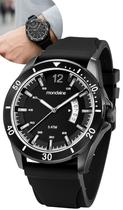 Relógio Mondaine Masculino Original Analógico Preto Brilha No Escuro Com Calendário Prova Dágua 50 Metros