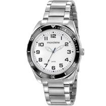 Relógio MONDAINE masculino prata branco 53768G0MVNE4