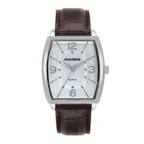 Relogio Mondaine Masculino prata quadrado pulseira de couro 83506G0MVNH1 Relogio Mondaine Masculino prata quadrado pulseira de couro 83506G0MVNH1