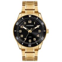Relógio Mondaine Masculino Preto Dourado 33025GPMVDE1