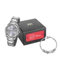 Relógio Mondaine Prata Feminino 53676L0MVNE3K5 Kit