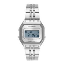 Relógio Mondaine Prata Quadrado Digital Unissex Vintage 32867m0mvne3 Relógio Mondaine Prata Quadrado Digital Unissex Vintage 32867m0mvne3