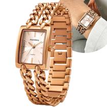Relógio Mondaine Quadrado Corrente De Pulso Feminino Original Relógio Mondaine Quadrado Corrente De Pulso Feminino Original