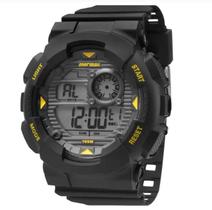 Relógio Mormaii Digital Masculino - Wave - Preto com Detalhes em Amarelo