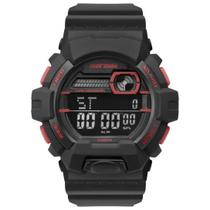 Relógio Mormaii Digital Masculino - Wave - Preto com Detalhes em Vermelho