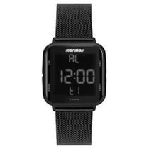 Relógio Mormaii Digital MO6600AG/8P Pulseira de Aço Mesh Preta