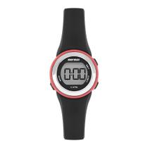 Relogio Mormaii Digital rosa preto pequeno infantil criança pulseira de borracha a prova dagua MO0964/8T