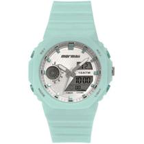 Relógio MORMAII feminino anadigi azul turquesa MO12800/8A