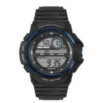 Relógio MORMAII masculino digital preto azul MO03665AA/8A