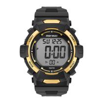 Relógio MORMAII masculino digital preto dourado MO0330C/8D Relógio MORMAII masculino digital preto dourado MO0330C/8D