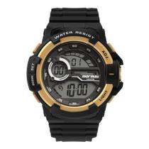 Relógio MORMAII masculino digital preto dourado MO3660AG/8D