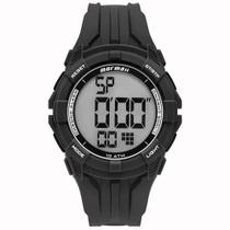 Relógio Mormaii Masculino Digital Wave - Preto com Detalhes Branco no Mostrador