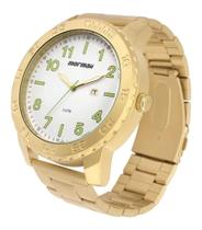 Relogio mormaii masculino dourado mo2115be/4b