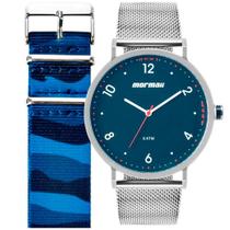 Relógio Mormaii Slim Analógico Masculino Militar Mo1l32ab/T1a Prata Relógio Mormaii Slim Analógico Masculino Militar Mo1l32ab/T1a Prata