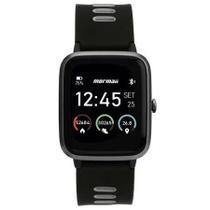 Relógio Mormaii Smartwatch Life Unissex Full Display GPS Preto- MOLIFEGAA/8C - Preto com Pulseira de Silicone Preta