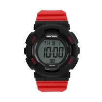Relógio Mormaii Wave Preto Vermelho Masculino MO3415AE/8R Relógio Mormaii Wave Preto Vermelho Masculino MO3415AE/8R