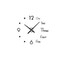 Relógio mudo de parede diy sem moldura 3d espelho adesivo de superfície decoração de escritório em casa