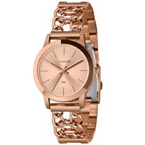 Relógio Mulher Lince Bracelete Elos Aço Rose Lrr4773l36