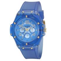 Relógio Multifunção Feminino Mondaine Azul