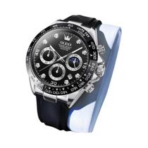 Relógio Multifuncional De Fases Da Lua Feminino OLEVS 2875 Com Pulseira De Borracha Confortável