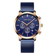 Relógio Multifuncional Hannah Martin HM-109 Pulseira de Aço