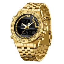 Relógio multifuncional, quartzo eletrônico, display duplo 3307 Relógio multifuncional, quartzo eletrônico, display duplo 3307