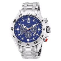 Relógio Nautica N20503G Prata Fundo Azul Aço Cronografo