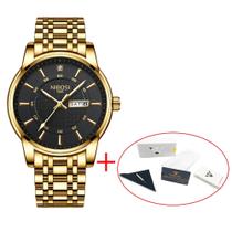 Relógio Nibosi Masculino de Luxo Pulseira Aço Inoxidável de Quartzo Prova d'água