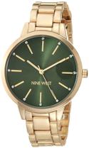 Relógio Nine West NW/2098GNGB feminino dourado com pulseira de metal