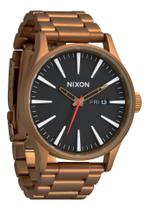 Relógio NIXON Sentry SS A356 bronze/preto 100m para homens