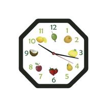 Relógio Oitavado Frutas frutinhas para cozinha sala casa
