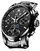 Relógio OLEVS Automático com Fase Lunar para Homens