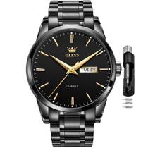 Relógio OLEVS Black Business Dress Analog Quartz para homens Relógio OLEVS Black Business Dress Analog Quartz para homens