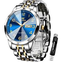 Relógio OLEVS Blue para homens, vestido de negócios simples, impermeável Relógio OLEVS Blue para homens, vestido de negócios simples, impermeável