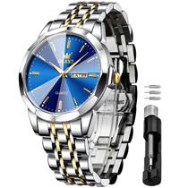 Relógio OLEVS Blue Waterproof Diamond Business para homens