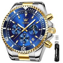 Relógio OLEVS Business Dress Big Face Analog Quartz para homens