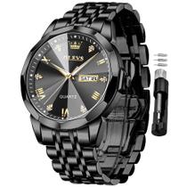 Relógio OLEVS Business Dress Diamond Analog Quartz para homens