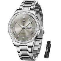 Relógio OLEVS Casual Dress Big Dial Analog Quartz para homens
