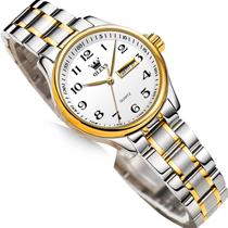 Relógio OLEVS Feminino com Mostrador Pequeno Prateado e Dourado - Com Data