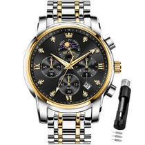 Relógio OLEVS Luxury Dress Moon Phase Analog para homens