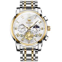 Relógio OLEVS Luxury Silver Analog Quartz Stainless Steel Masculino Relógio OLEVS Luxury Silver Analog Quartz Stainless Steel Masculino