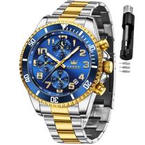 Relógio OLEVS Masculino - Cronógrafo com Fase Lunar