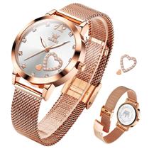 Relógio OLEVS Rose Gold Feminino Ultrafino - À Prova D'Água